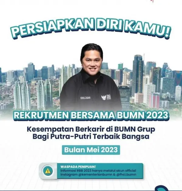 Jangan Sampai Ketinggalan, Jumat 5 Mei 2023 Ini Rekrutmen Bersama BUMN Dibuka Loh!