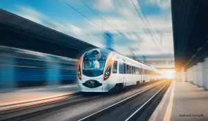 Ilustrasi Stasiun Kereta Api,  Kereta Cepat (Sumber : Freepik)