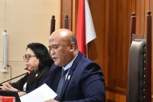 Dugaan Persekongkolan Tender RS di Bogor, Terlapor Sampaikan Bantahan di Sidang KPPU (Sumber : Dok. KPPU)