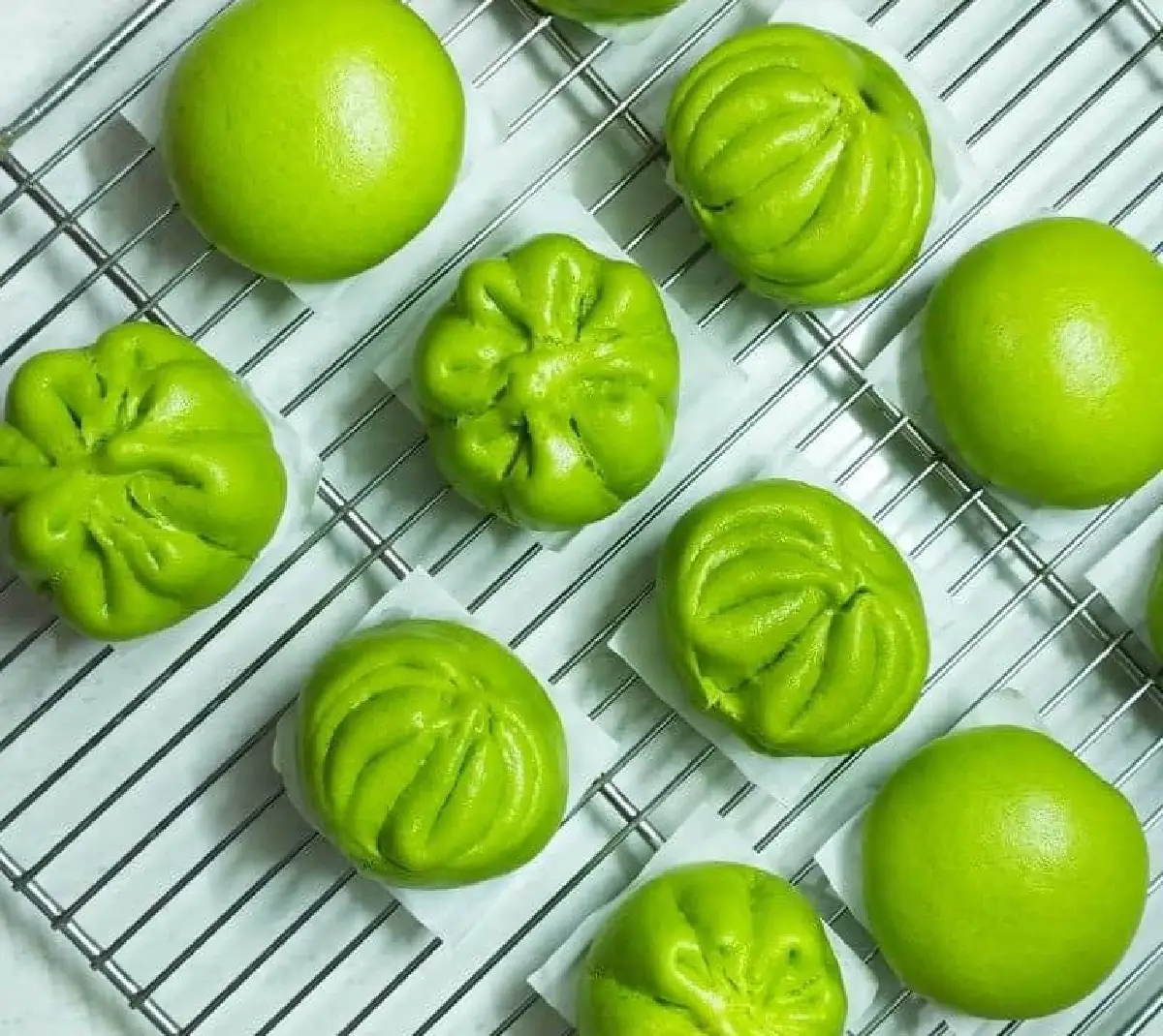 Resep Bakpao Pandan Mulus, Lembut, dan Anti Keriput (Sumber : pinterest/Lin's Cakes)