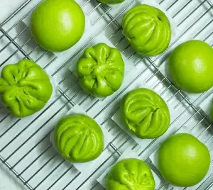 Resep Bakpao Pandan Mulus, Lembut, dan Anti Keriput (Sumber : pinterest/Lin's Cakes)