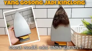 Cara Membersihkan Setrika Gosong (Sumber : YouTube/Zulaikha pratiwy)