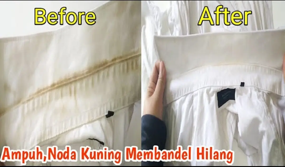 Cara Menghilangkan Noda Kuning Baju Putih (Sumber : YouTube/BISNIS IBU RUMAH TANGGA)