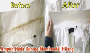 Cara Menghilangkan Noda Kuning Baju Putih (Sumber : YouTube/BISNIS IBU RUMAH TANGGA)