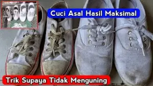 Cuci Sepatu Putih Cepat Bersih-Rahasia Laundry (Sumber : YouTube/EK TV CHANEL)