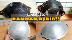Cara Membersihkan Wajan Gosong Parah dengan Bahan Sederhana di Rumah (Sumber : YouTube/Zulaikha pratiwy)