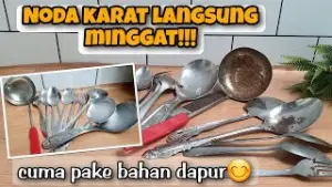 Cara Ampuh Membersihkan Sendok & Garpu Berkarat dengan Bahan Dapur (Sumber : YouTube/Zulaikha pratiwy)