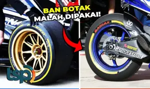 Ban di MotoGP dan Formula 1 Terlihat Botak (Sumber : YouTube/The Shiny Peanut)